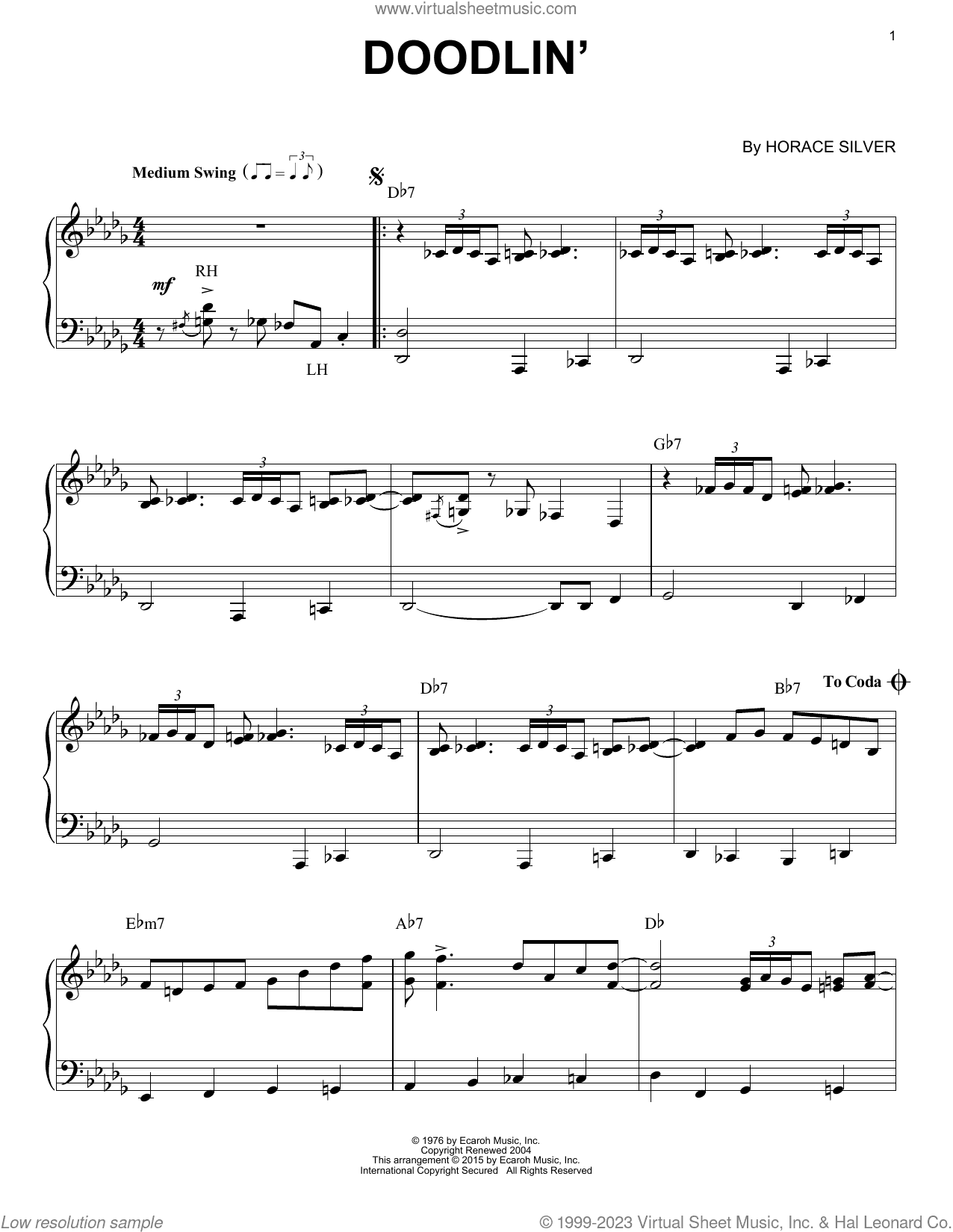 Doodlin' (arr. Brent Edstrom)