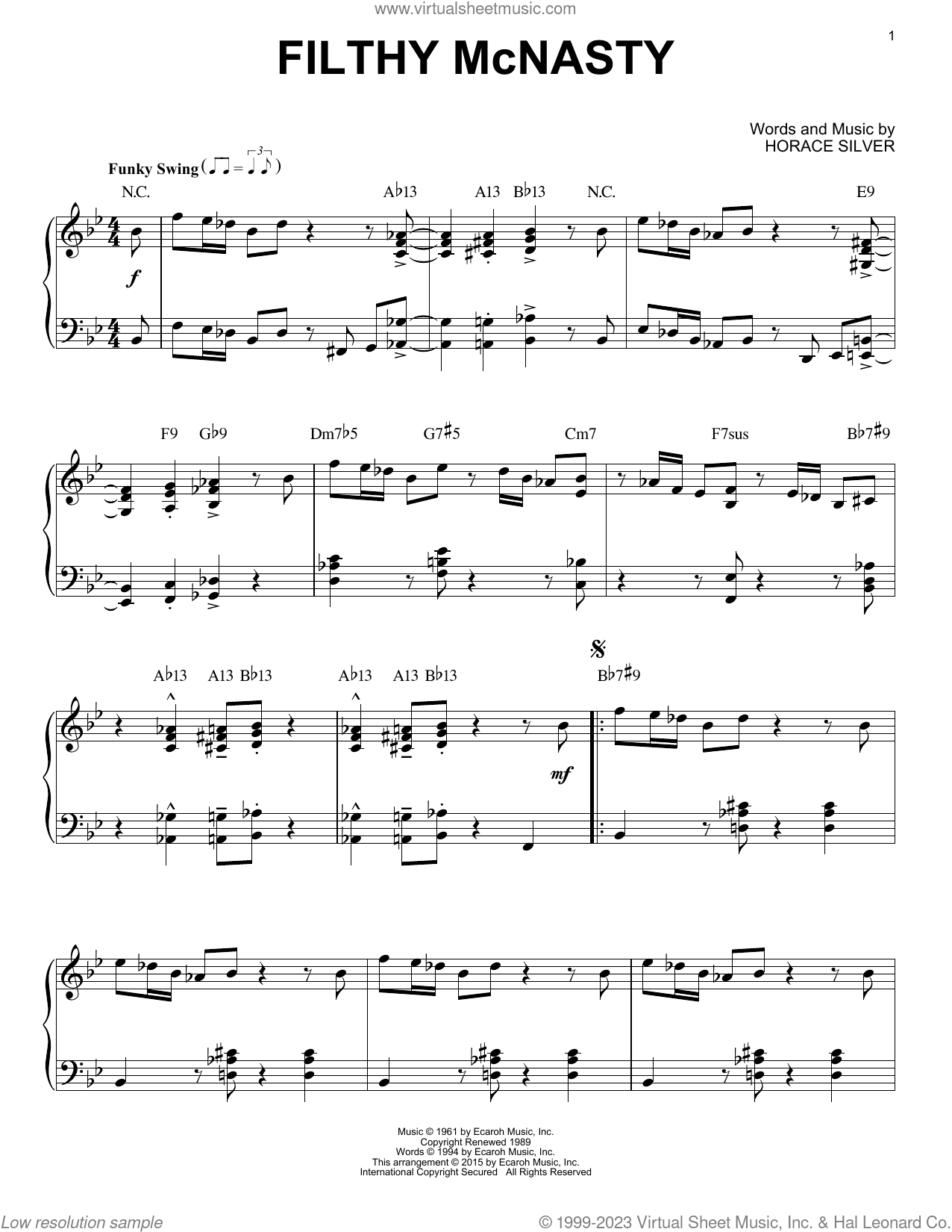 Filthy McNasty (arr. Brent Edstrom)