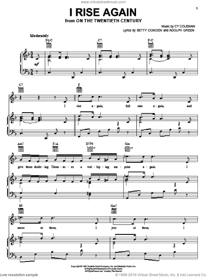 I Rise Again (from On The Twentieth Century)