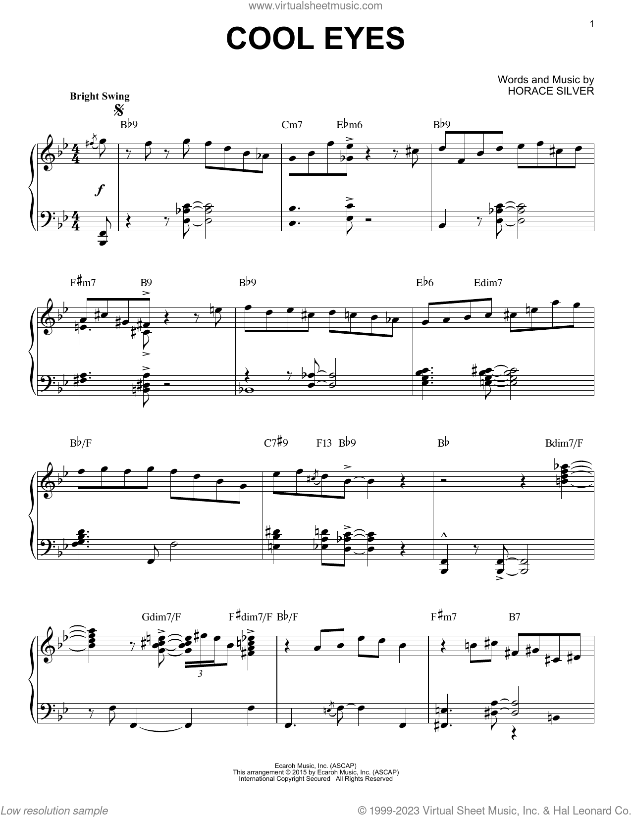 Cool Eyes (arr. Brent Edstrom)