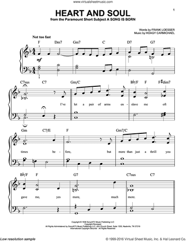 Heart And Soul, (easy)