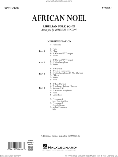 African Noel (arr. Johnnie Vinson) (COMPLETE)