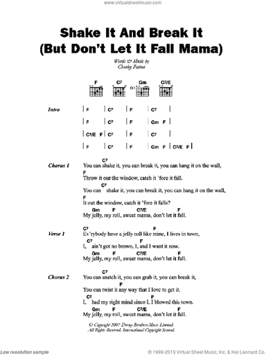 Shake It And Break It (But Don't Let It Fall Mama)