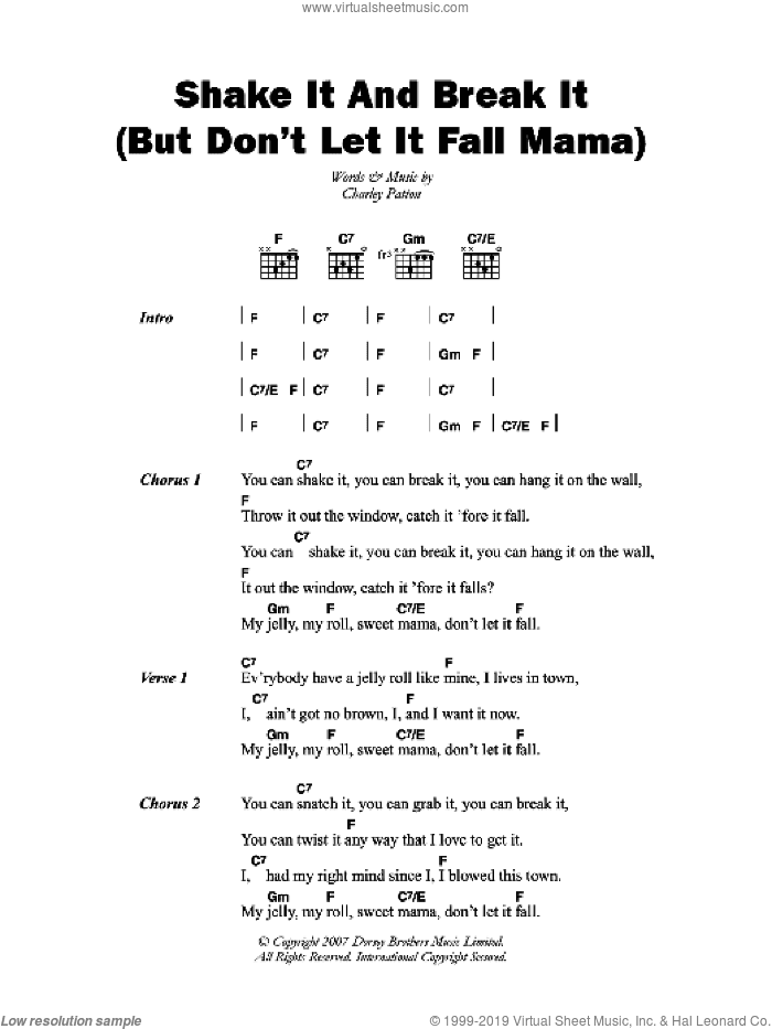 Shake It And Break It (But Don't Let It Fall Mama)
