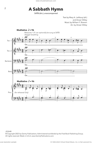 A Sabbath Hymn (arr. Anwar Ottley)