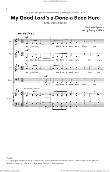 My Good Lord's a-Done-a Been Here (arr. Stacey V. Gibbs)