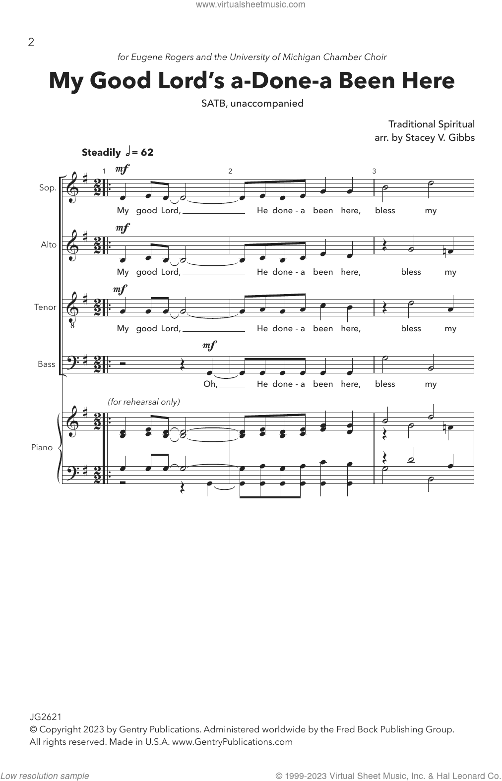 My Good Lord's a-Done-a Been Here (arr. Stacey V. Gibbs)