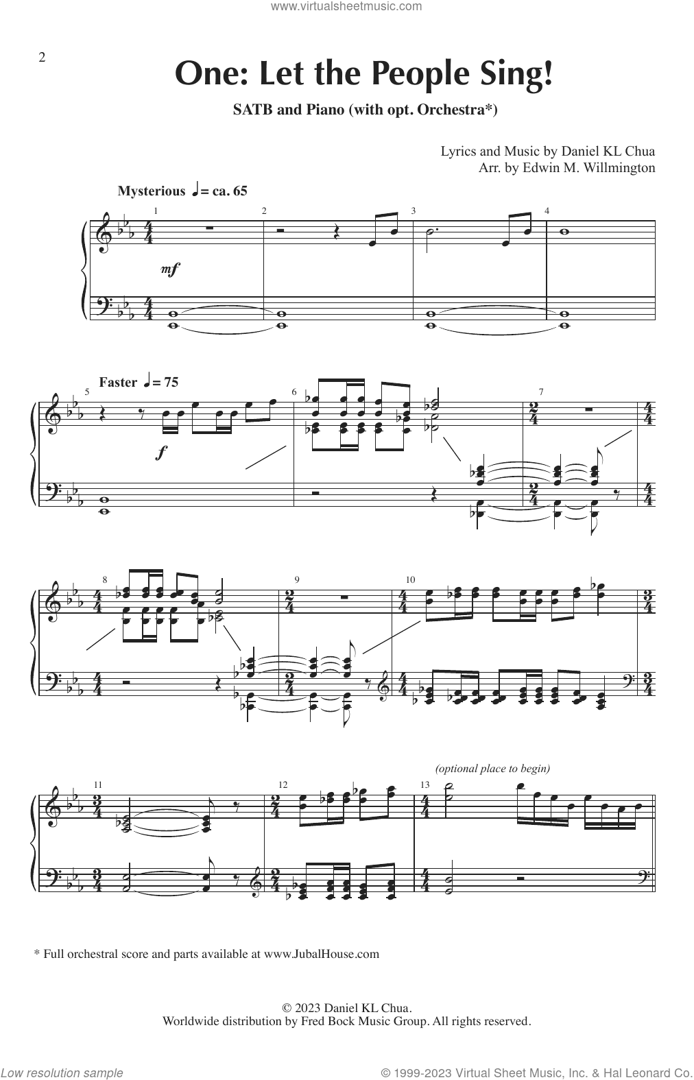 One: Let the People Sing (arr. Edwin M. Willmington)