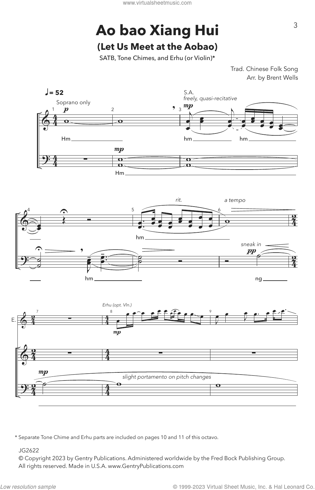 Ao Bao Xiang Hui (Let Us Meet at the Aobao) (arr. Brent Wells)