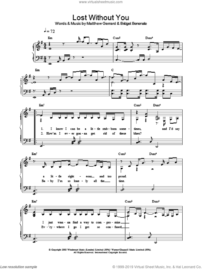 Lost Without You, (intermediate)