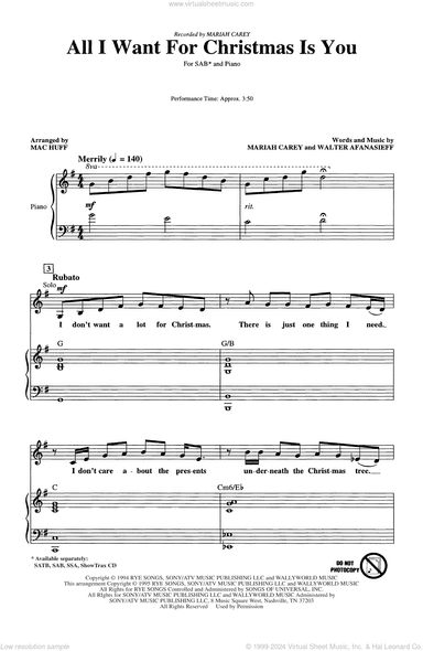 All I Want For Christmas Is You (arr. Mac Huff)