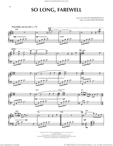 So Long, Farewell [Jazz version] (from The Sound Of Music)