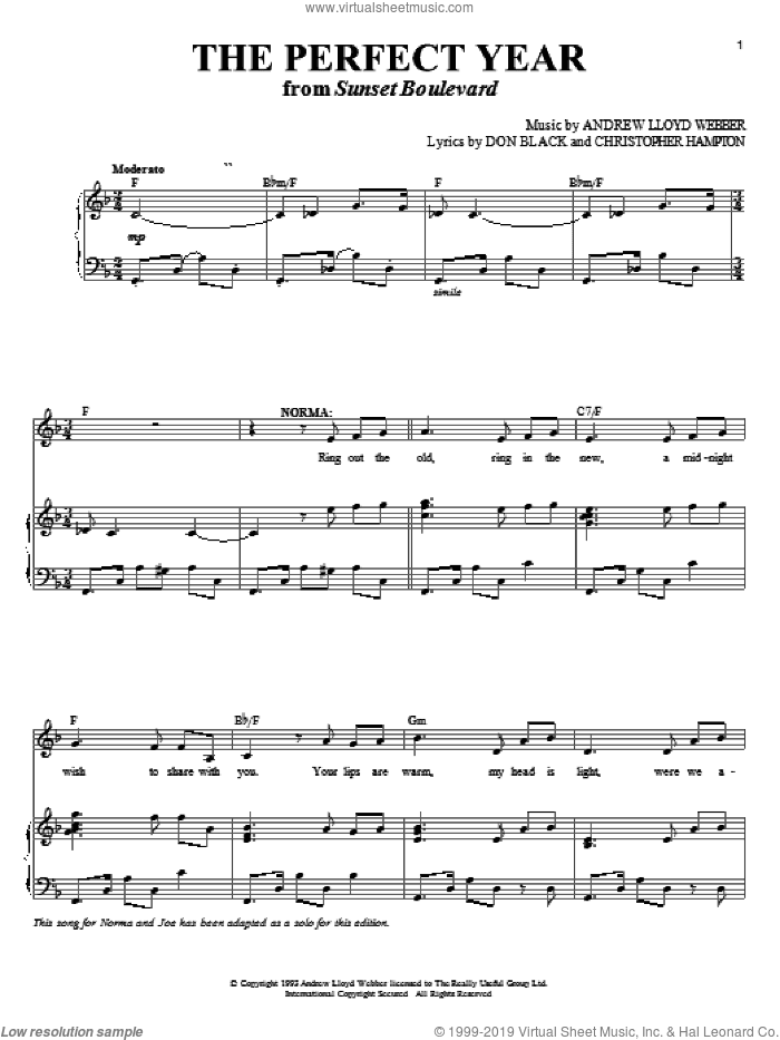 The Perfect Year (from Sunset Boulevard)