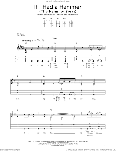 If I Had A Hammer (The Hammer Song) (arr. Steven B. Eulberg)
