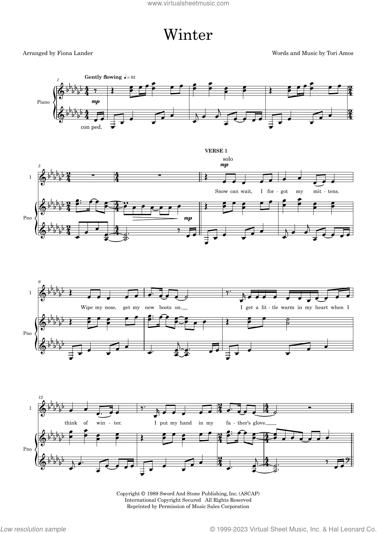 Winter (arr. Fiona Lander)