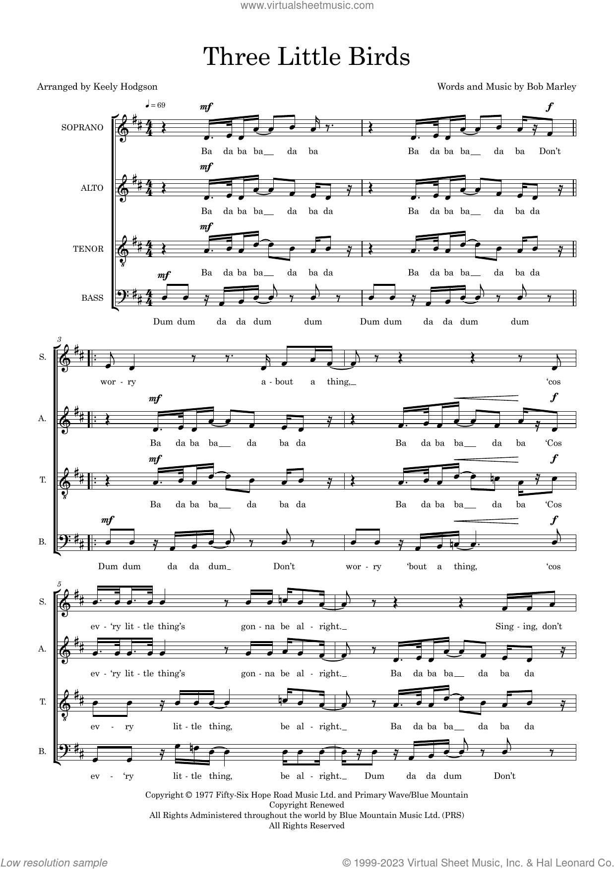Three Little Birds (arr. Keely Hodgson)