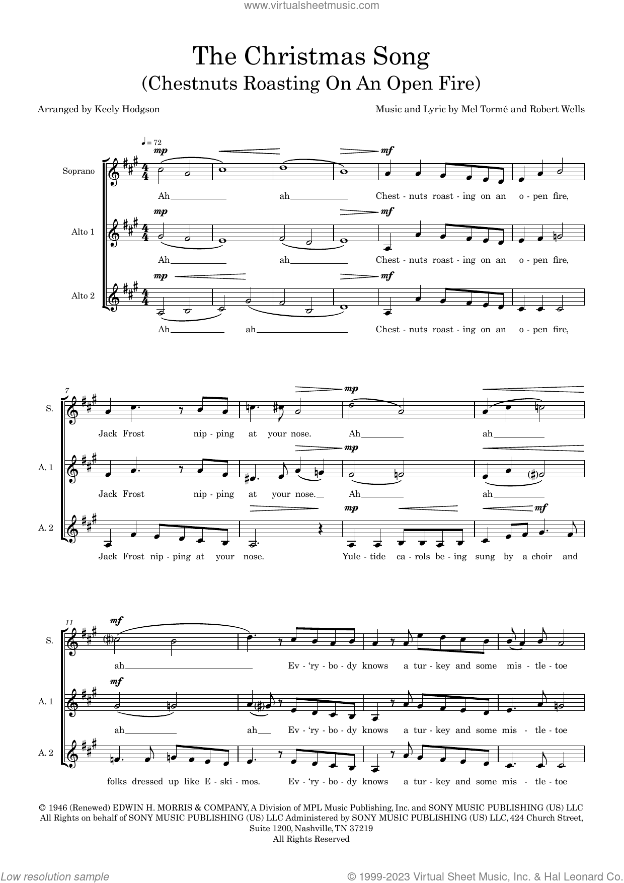 The Christmas Song (Chestnuts Roasting On An Open Fire) (arr. Keely Hodgson)