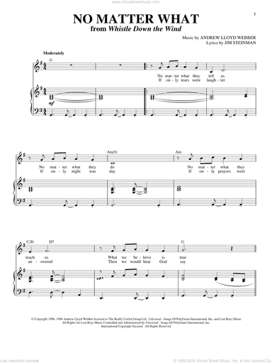 No Matter What (from Whistle Down the Wind)