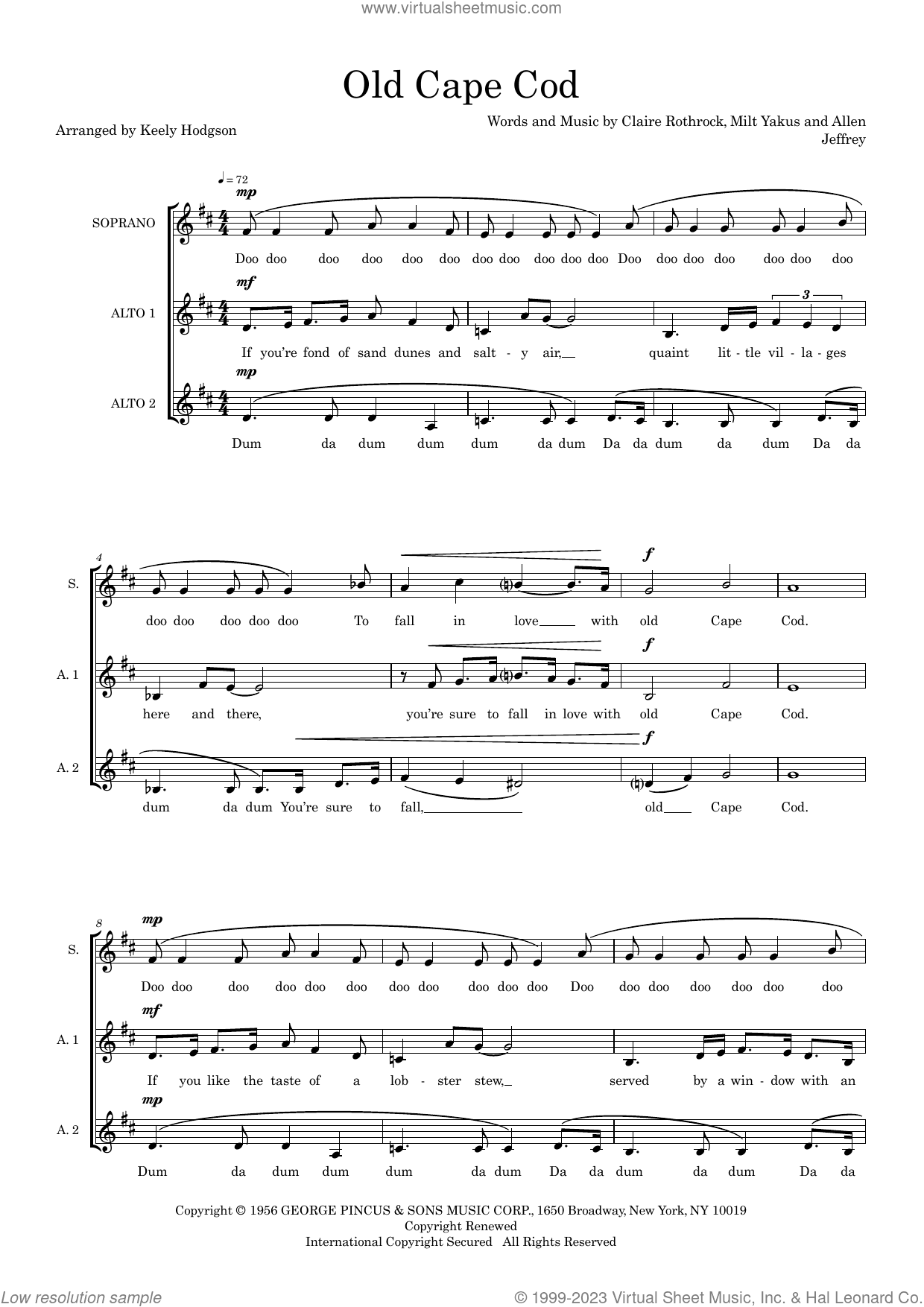 Old Cape Cod (arr. Keely Hodgson)