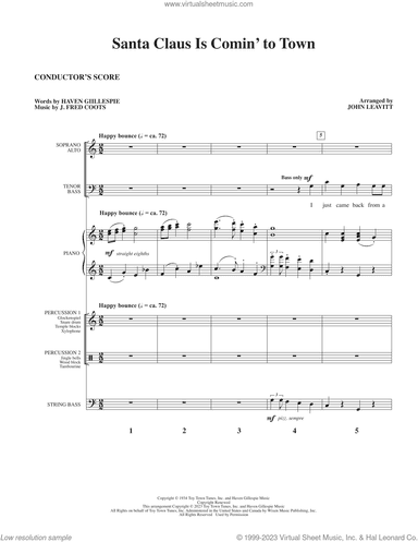 Santa Claus Is Comin' To Town (arr. John Leavitt)