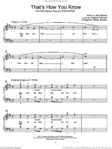 That's How You Know (from Enchanted) (arr. Wendy Stevens)