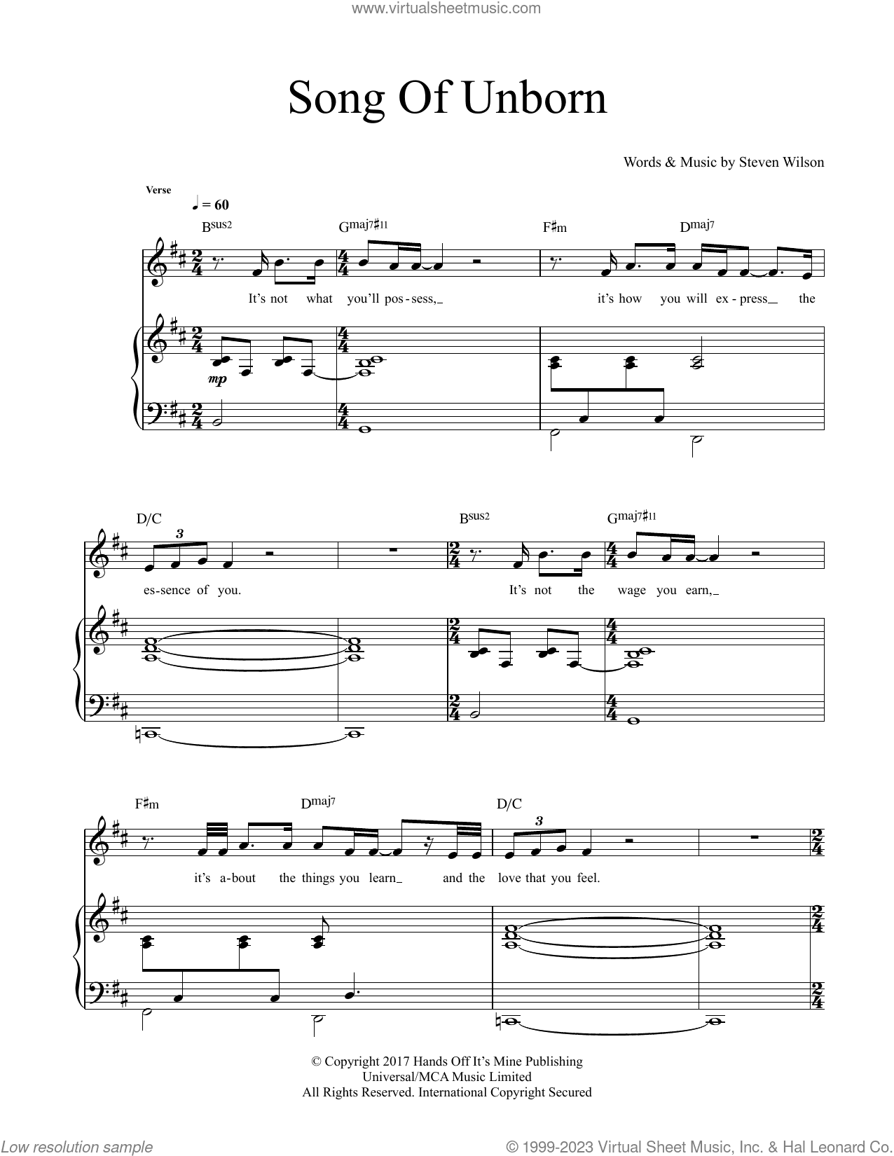 Song Of Unborn
