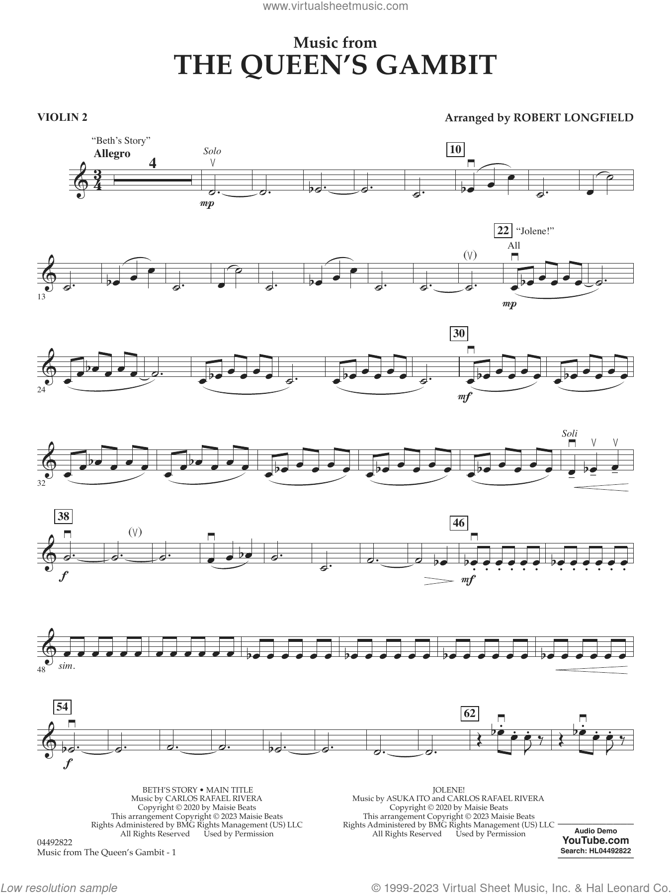 Music from The Queen's Gambit (arr. Longfield)