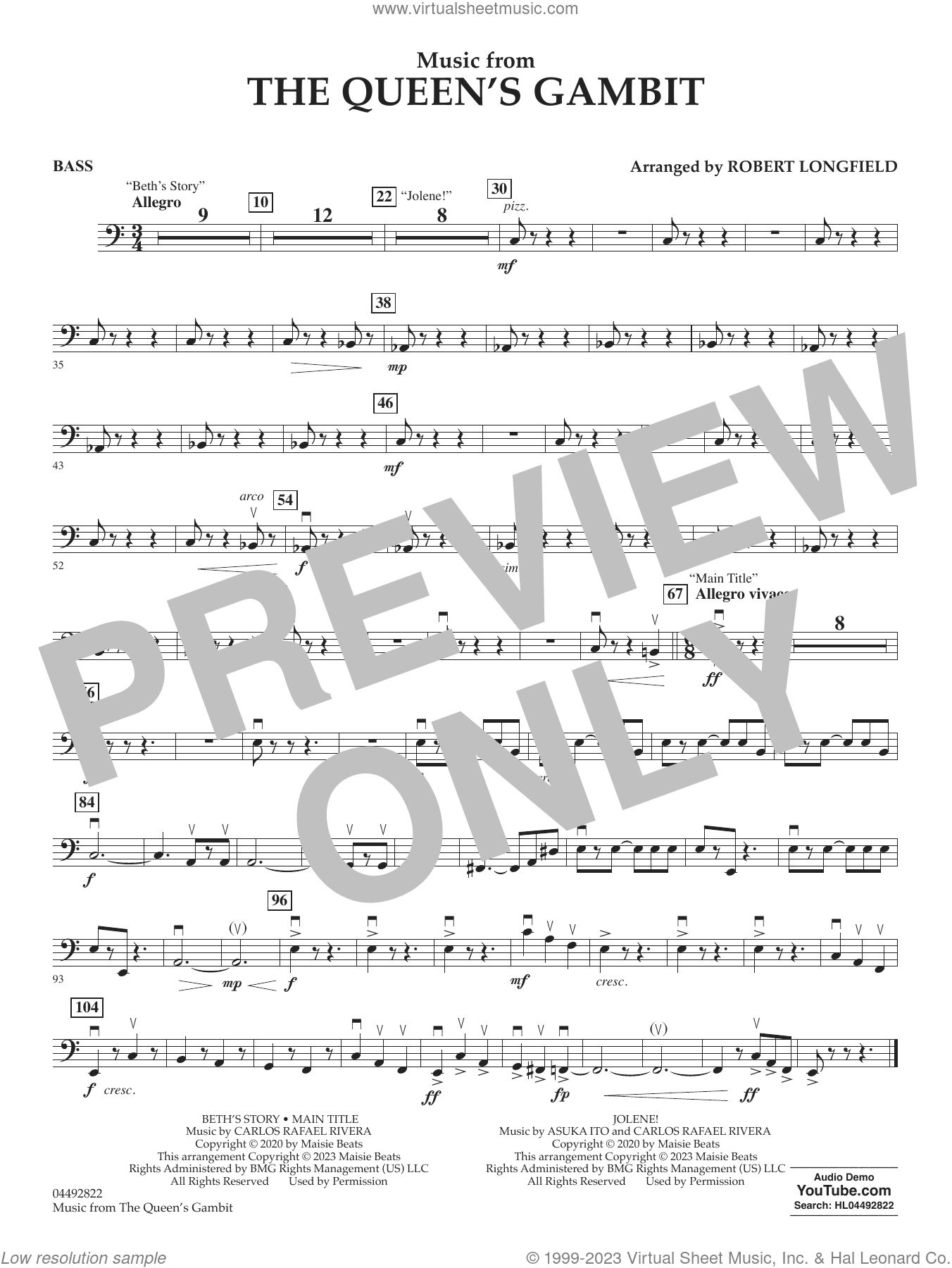 Music from The Queen's Gambit (arr. Longfield)