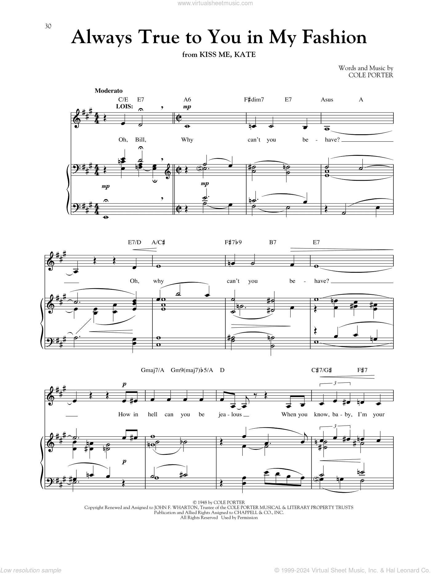Always True To You In My Fashion (from Kiss Me Kate) (arr. Louise Lerch)