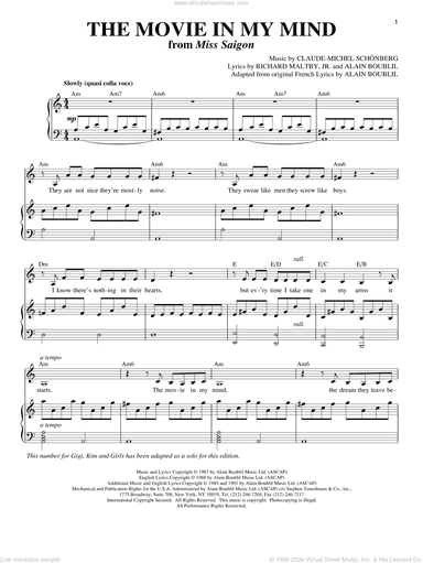 The Movie In My Mind (from Miss Saigon)