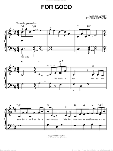 For Good (from Wicked)
