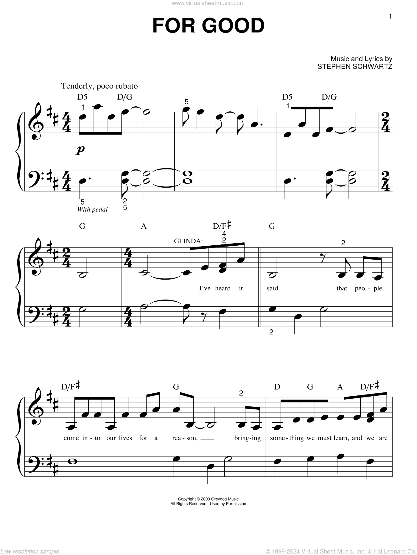 For Good (from Wicked)