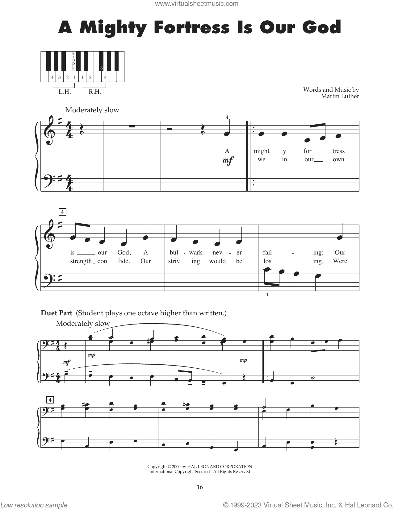 A Mighty Fortress Is Our God (arr. Carol Klose)