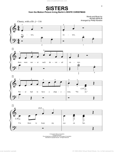 Sisters (from White Christmas) (arr. Phillip Keveren)