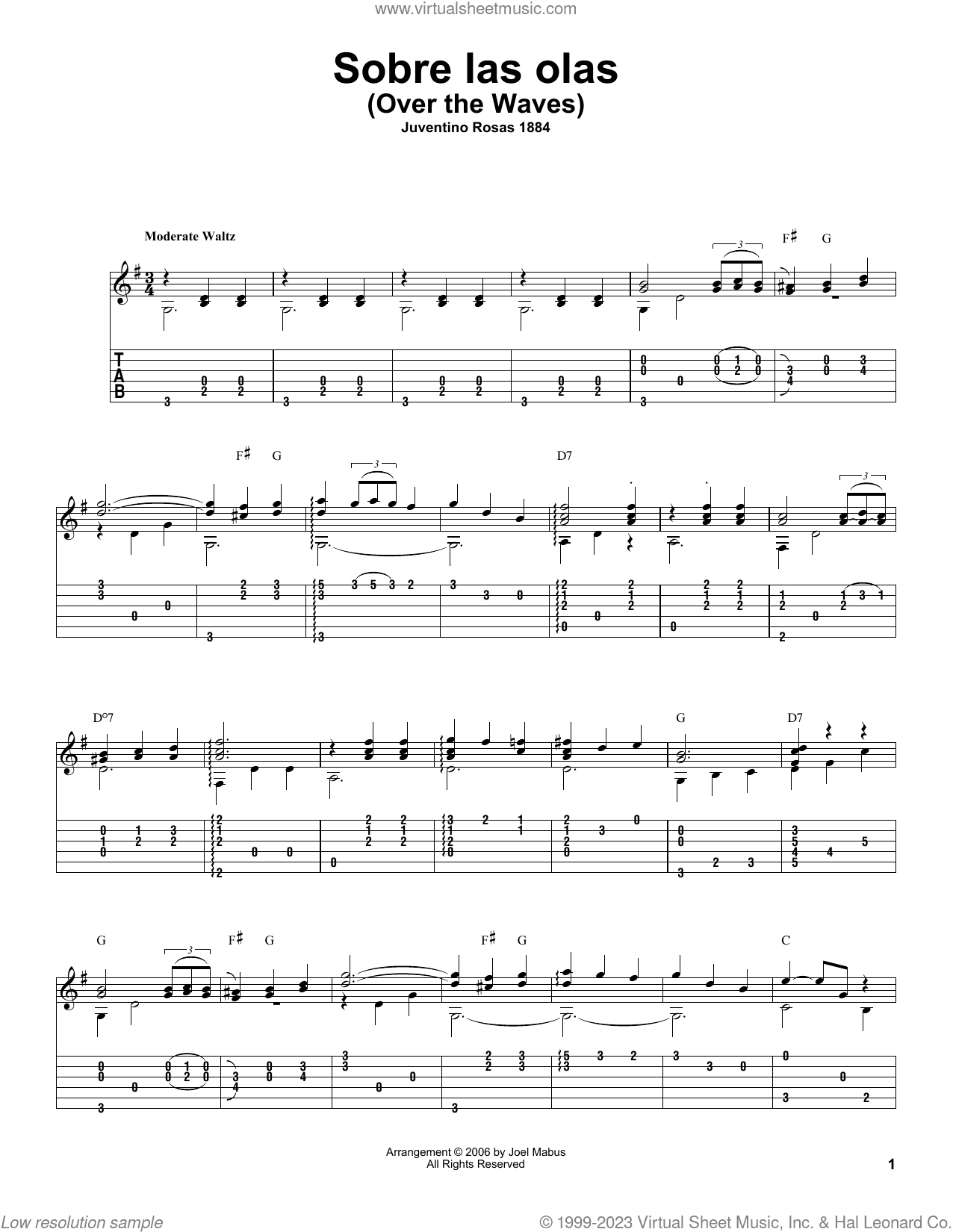 Over The Waves (arr. Joel Mabus)