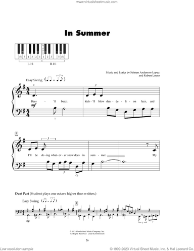 In Summer (from Frozen)