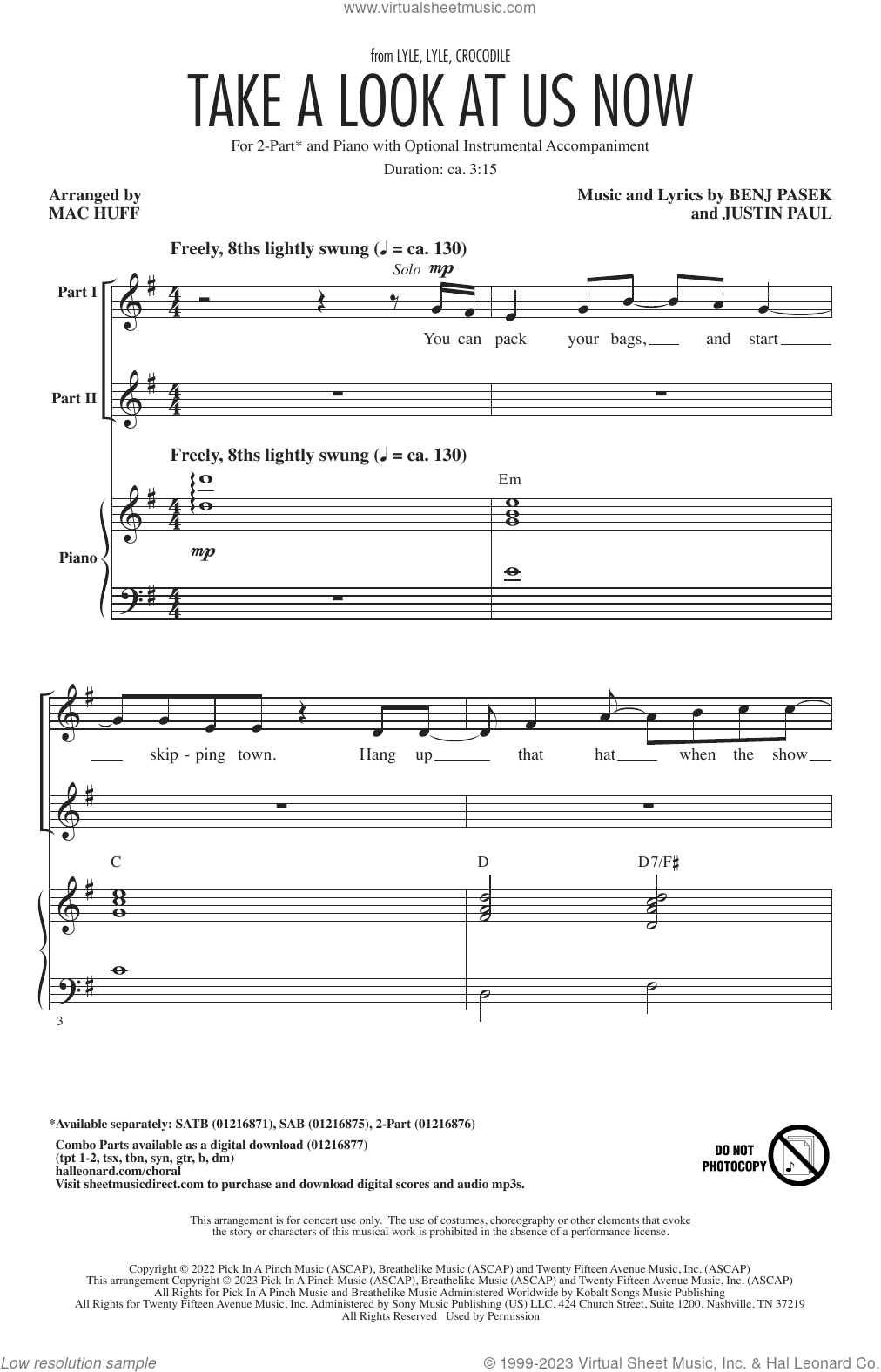 Take A Look At Us Now (from Lyle, Lyle, Crocodile) (arr. Mac Huff)