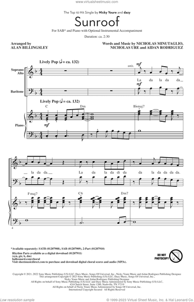 Sunroof (arr. Alan Billingsley)