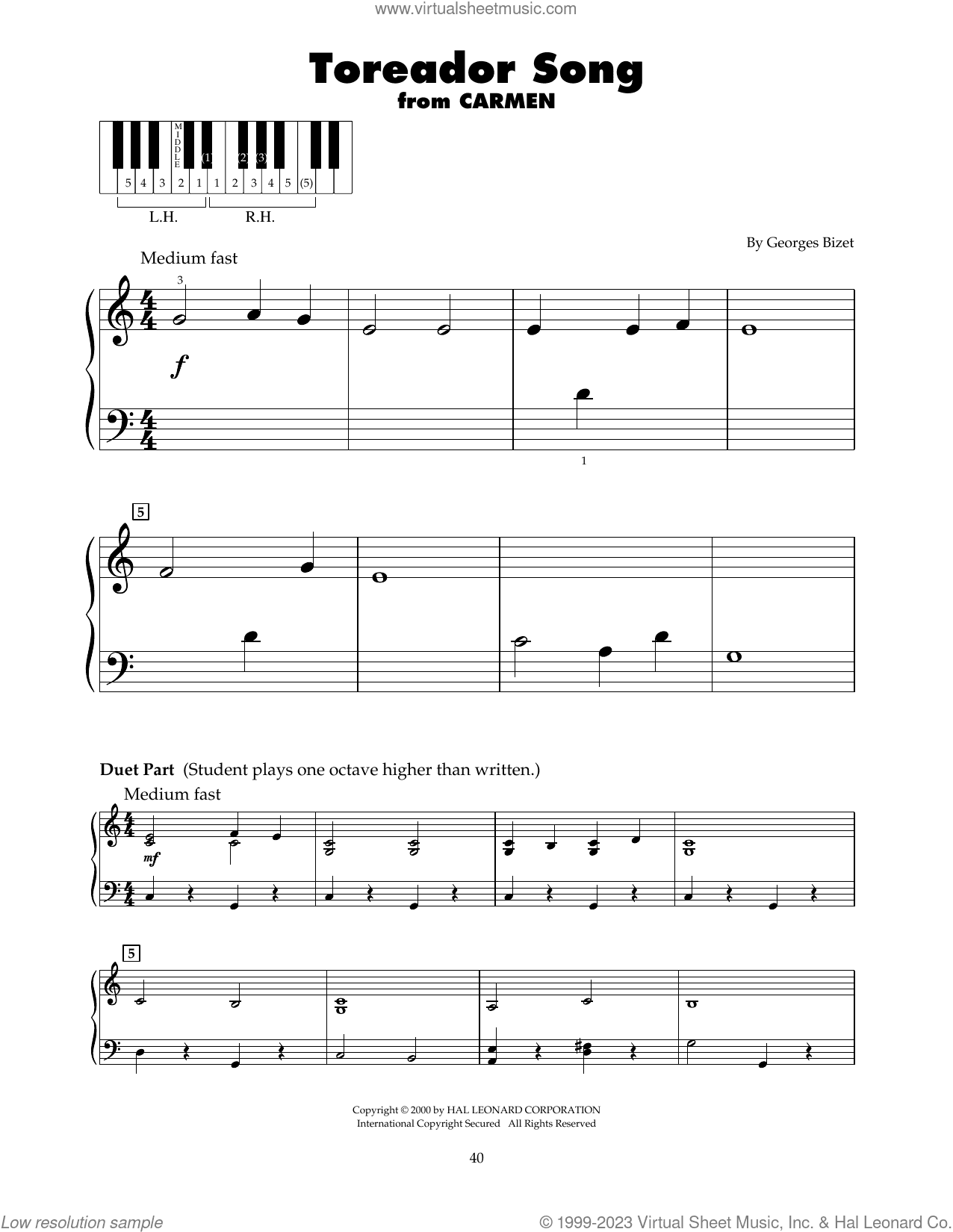Toreador Song (arr. Carol Klose)