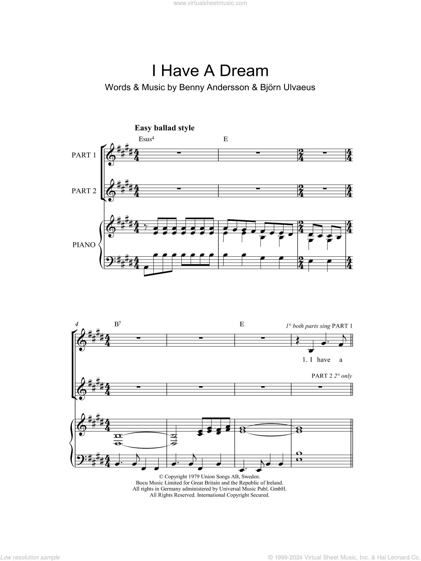I Have A Dream (arr. Rick Hein)