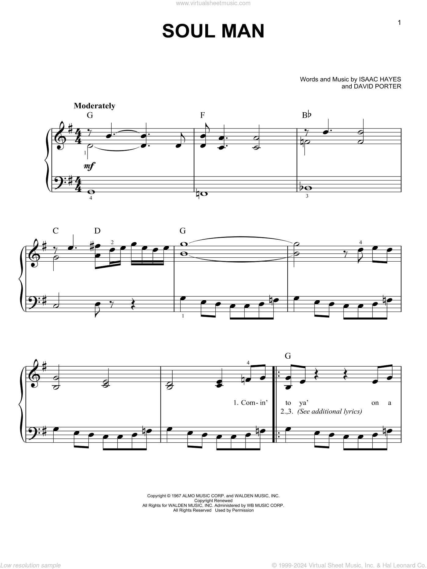 Soul Man, (easy)