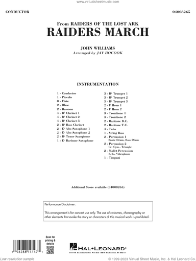 Raiders March (from Raiders Of The Lost Ark) (arr. Jay Bocook)