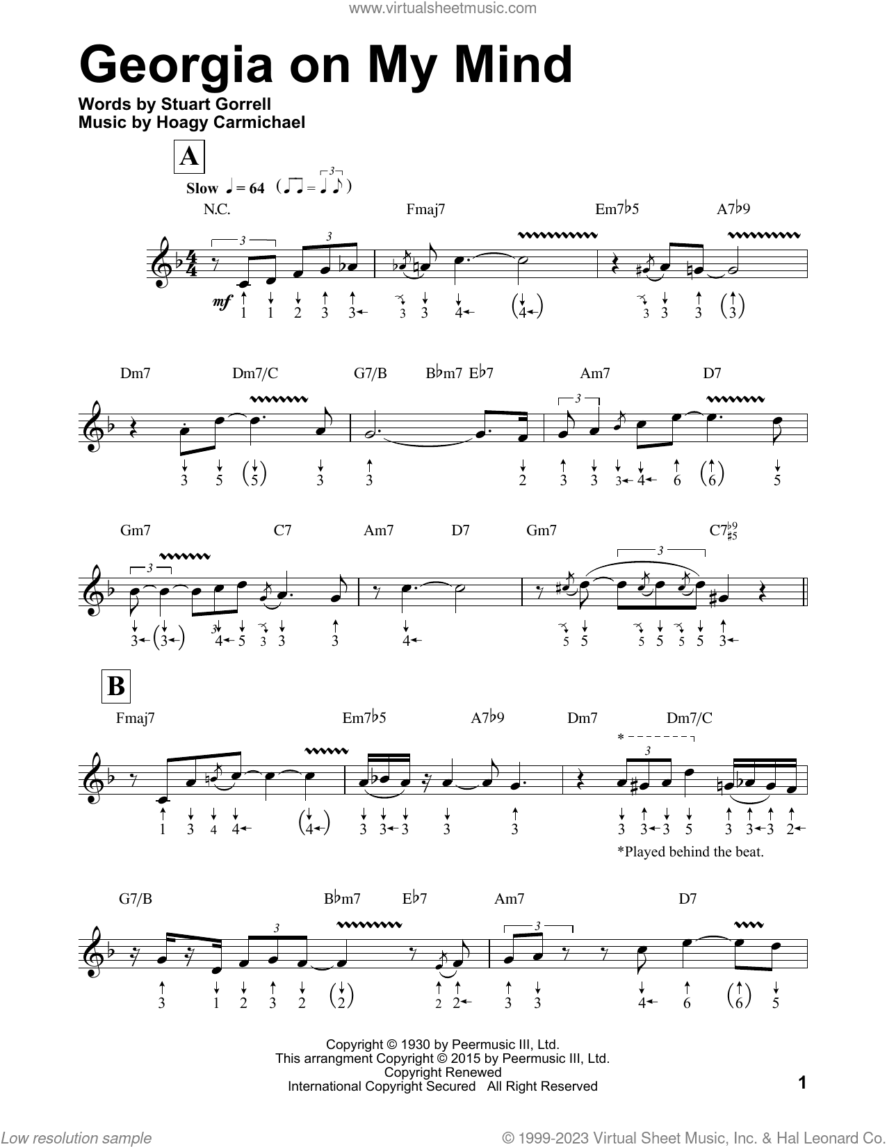 Georgia On My Mind (arr. Will Galison)