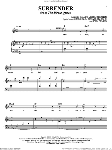 Surrender (from The Pirate Queen)