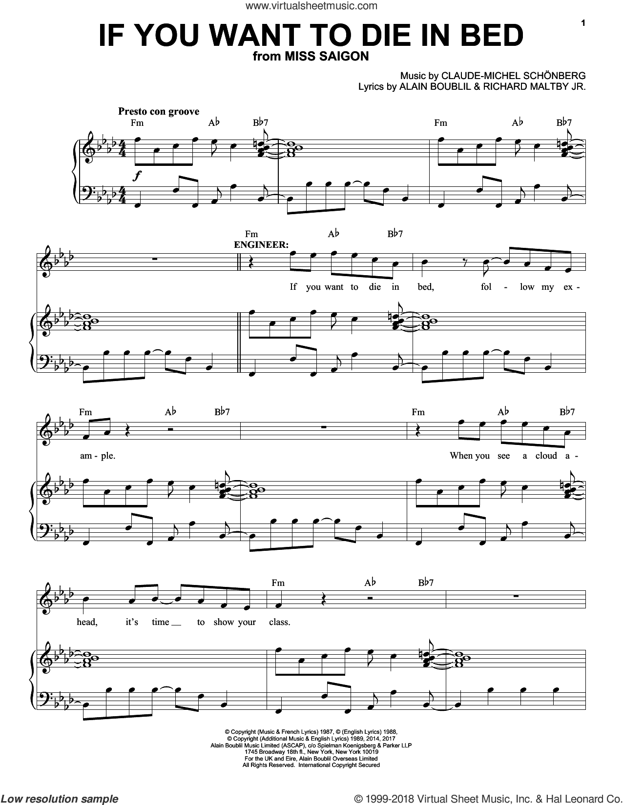 If You Want To Die In Bed (from Miss Saigon)