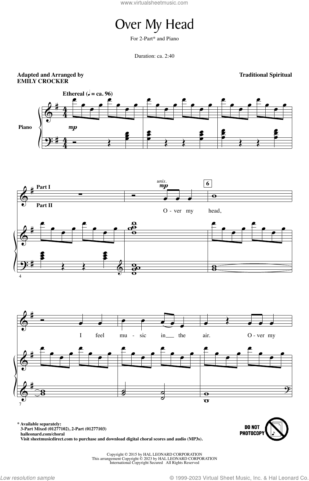 Over My Head (arr. Emily Crocker)