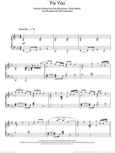 Fix You, (intermediate)