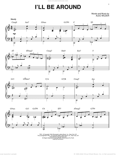 I'll Be Around [Jazz version] (arr. Brent Edstrom)