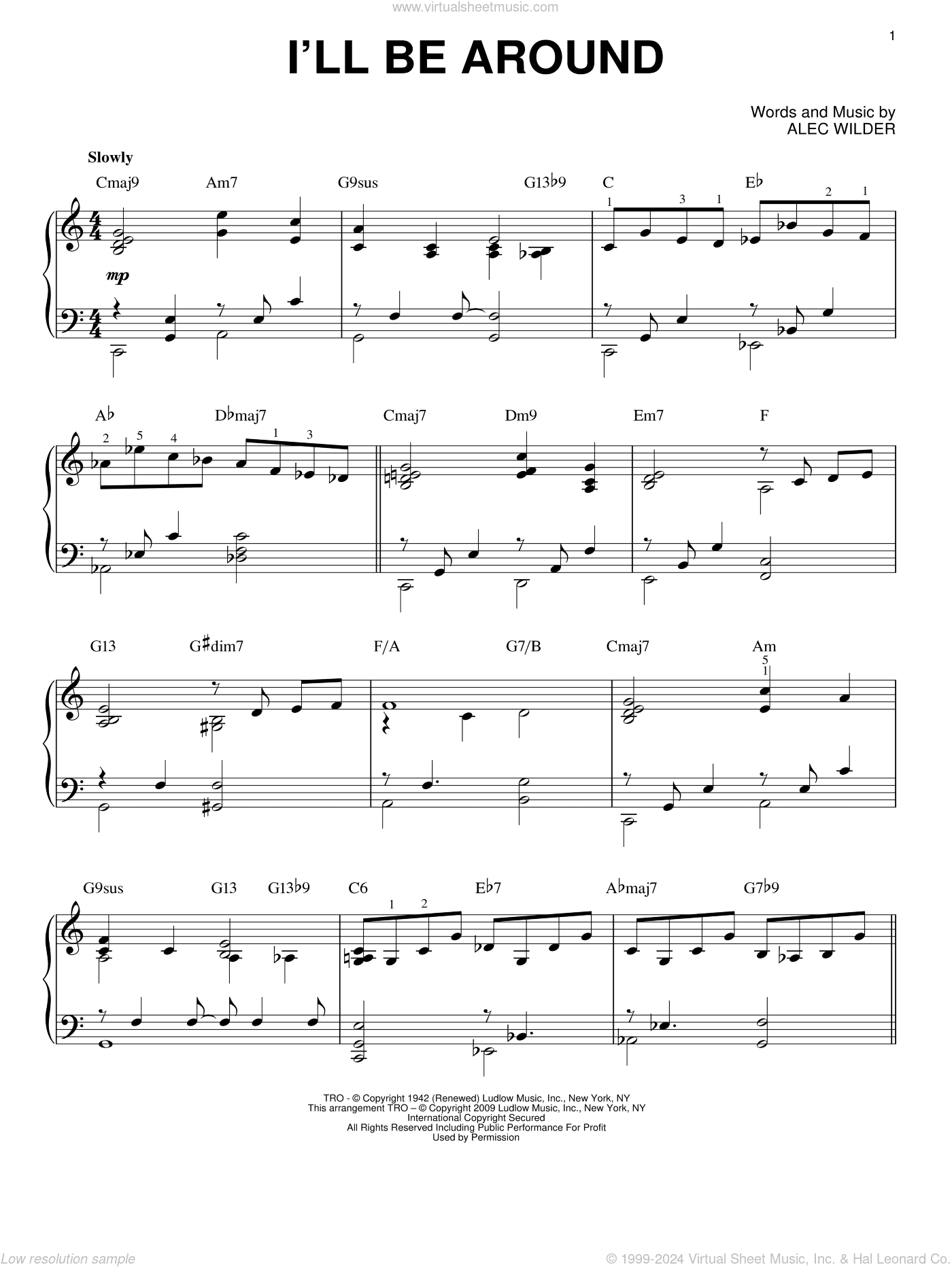 I'll Be Around [Jazz version] (arr. Brent Edstrom)