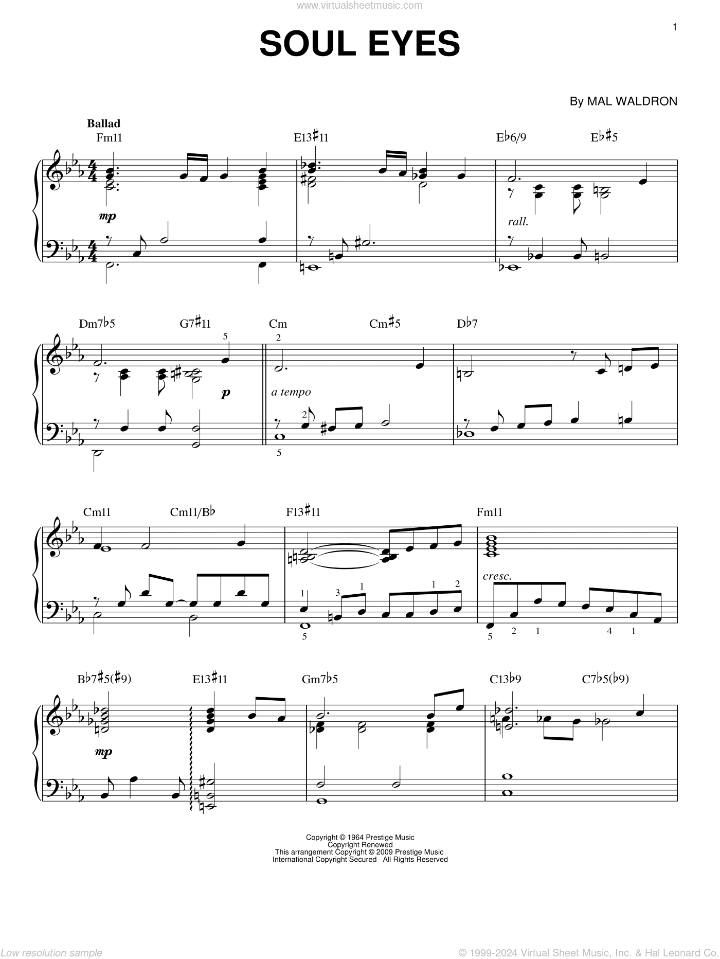 Soul Eyes (arr. Brent Edstrom)